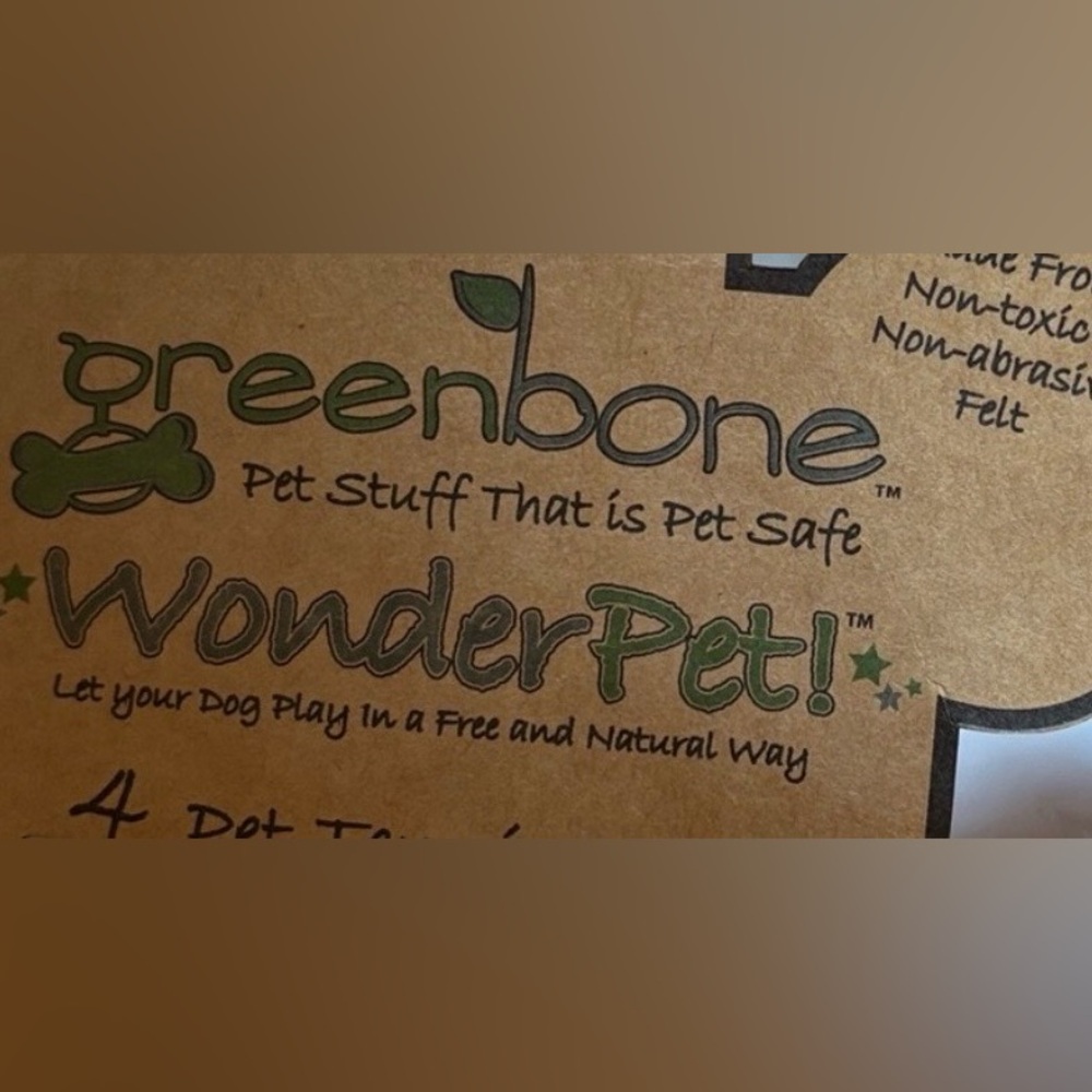 Greenbone Pet Tennis Balls. Brand new. Never used.